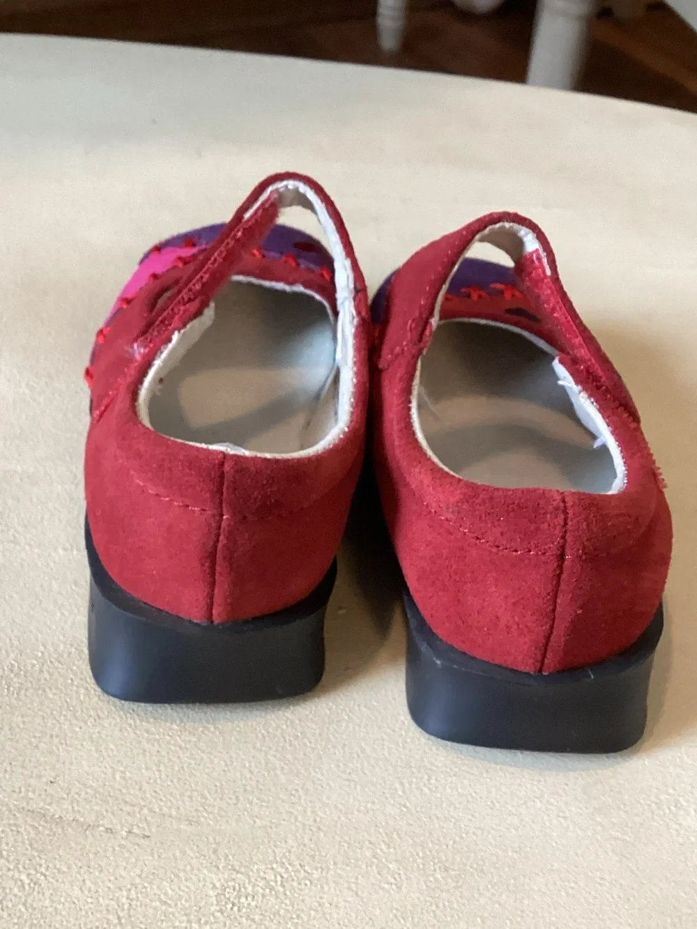 Gerber Baby Shoes Red and Purple Heart Mary Jane Shoes Size 5 LNWOT